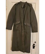 Platinum Utex Long Down Puffer Coat Feathers Womens Size M Fur Hood Trim G - $79.15