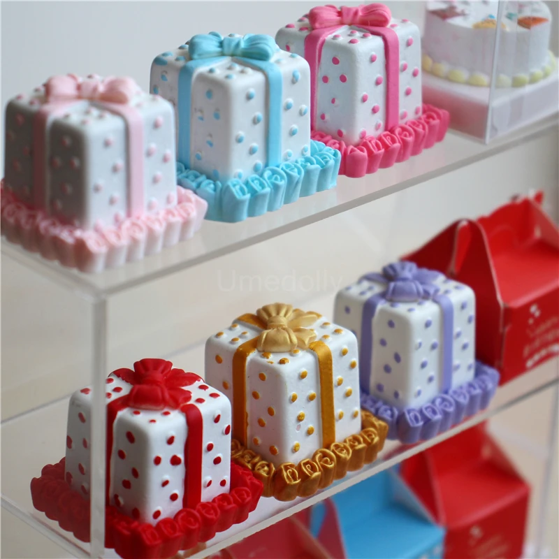 Cute Mini 1/6 Scale Miniature Dollhouse Gift Box Cake Pretend Play Doll Food for - £7.09 GBP+