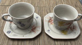 Mikasa Janette Continental F3753 Cup And Saucer Tea Coffee Set of 2 - £18.97 GBP