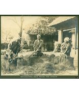 JAPAN: Separating Rice From The Straw (old 1900s photo) - $34.67 CAD