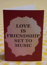 Set Of 6 Love Note Any Occasion Greeting Cards 5104C Love Friendship Music  - £8.22 GBP