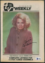 Angie Dickinson Signed Tv Weekly Guide 1982 Cassie &amp; Co. Police Woman Bas Coa - £53.78 GBP