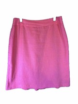 Kasper Womens Size 8 PETITE Linen Lined Skirt Pink - AC - £10.68 GBP