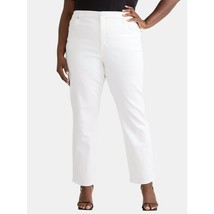 Terra &amp; Sky Women&#39;s Plus Size Straight Jeans, Size 22W Petite Color White - $23.75