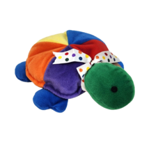9&quot; Vintage First + Main Babe E Turtle Rattle Stuffed Animal Plush Baby Toy - £52.52 GBP