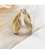 18k Layered Real Gold Filled Multi colors Hoop Earrings - $15.50 CAD