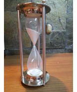 Silver Metal Color Time Keeper Now Antique Glass Vintage Show Pieces Sand - $153.22 CAD