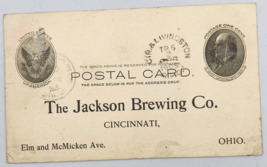 1905 Jackson Brewing Ordering Postcard Cin &amp; Livingston RPO Fancy Cancel - $29.22