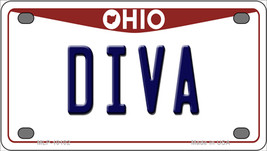 Diva Ohio Novelty Mini Metal License Plate Tag - £11.74 GBP
