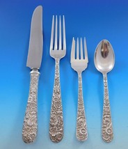 Repousse by Kirk Sterling Silver Flatware Set for 12 Service 53 Pieces D... - £3,212.19 GBP