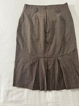 XOXO Pleated Bottom Skirt Juniors 5/6 Women's Brown Rear Zipper 6890ESQ8 image 2