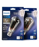 2 Philips Modern 4w LED Indoor &amp; Outdoor ST19 Cool White Light Bulb 150 ... - £16.50 GBP