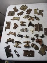 Lot of metal/cast iron Antique door hinges and other PIECES PARTS RESTORE - £56.83 GBP