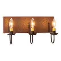 Irvins Country Tinware 3 Light Vanity Light in Espresso with Salem Brick - £163.44 GBP