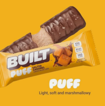 Built Bar, Puff Protein Bars, Salted Caramel Puff, 17g Protein Snacks New - $516.95 MXN