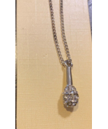 Musical instrument Silver Colored Microphone Necklace - £10.02 GBP