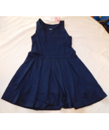 Justice Girl&#39;s Youth Sleeveless Dress Jumper Dress Size S 7/8 Navy Blue NWT - £23.45 GBP