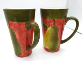 Ceramic Pear Coffee Mug Tall Set Of 2 - Certified International Corporation CIC - £21.23 GBP