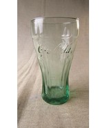 1961 Embossed Green Glass Coca Cola Half Pint Glass - $13.59