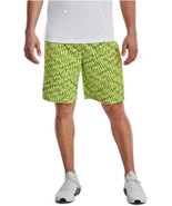 Under Armour UA Tech Printed Shorts Mens Large Green Loose Fit Athletic NEW - £19.36 GBP