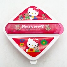 1995 VINTAGE Hello Kitty Bento Lunch Box with Matching Spoon and Fork Container - £35.97 GBP