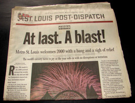 2000 Jan 1 St Louis Post Dispatch Newspaper Y2K Millennium Celebrate Com... - £11.84 GBP