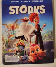 Storks (Blu-ray + DVD, 2016, 2-Disc Set w Slipcover) Andy Samberg, Ty Burrell - £5.42 GBP