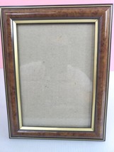 Picture Frame Dark Brown &amp; Gold Accent 6.5 x 4.5 #8 - $5.99
