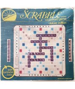 1982 Scrabble Deluxe Game Vintage Turntable Base Missing 2 Tiles Blue Bo... - $39.99