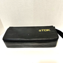 Vintage TDK 15 Cassette Holder Zip Around Case Black 12.5 x 5 x 3 inches - $14.58