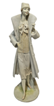 Vintage 1987 Arnart Imports Lady Woman Figurine With Hat and Coat 9 inches - £30.64 GBP