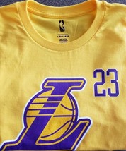 NBA Store ~ LA Lakers ~ Lebron James ~ Youth Size Large Shirt ~ 100% Cotton - £11.99 GBP