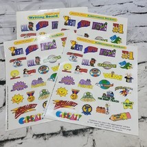 Vintage Hooked On Phonics Achievement Award Stickers Lot Of 4 Sheets 1993  - £15.50 GBP