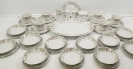 VC Vintage Lot of 40 Piece Everbrite Fine China Japan Savanah Dessert Coffee Tea - £57.35 GBP