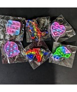 Bubble Fidget Toys Pop It Push Circles Small Keychains  (6) - $21.65 CAD