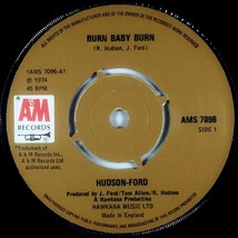 Hudson-Ford - Burn Baby Burn / Angels [7&quot; 45 rpm Single] UK Import - £5.37 GBP