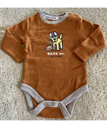 Life Is Good Boys Brown Football Puppy Thermal Long Sleeve One Piece 0-3... - $11.42 CAD