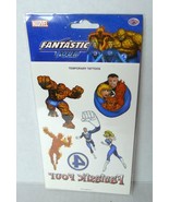 Marvel Fantastic Four Kids Tattoos Fake Body Art Temporary Removable - £3.45 GBP