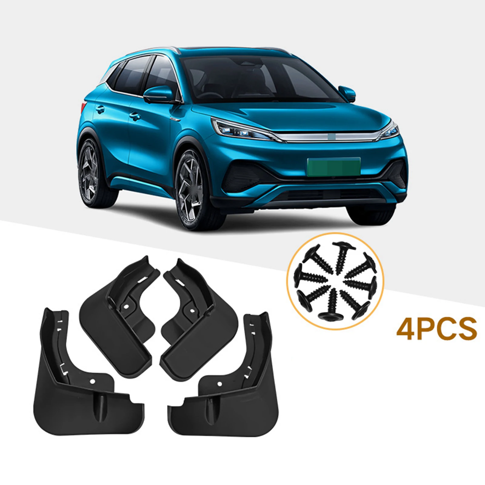 4pcs Splash Mudguard Fender for BYD ATTO 3 / for BYD Yuan Plus 2022 - Antispla - £24.73 GBP