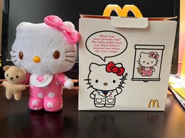 Hello Kitty Mcdonald&#39;s Lab Happy Meal Plush Toy With a Little Bear - £30.59 GBP