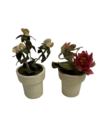 Vintage Dollhouse Miniature Flower Planter Pot Ceramic Lot 2 Japan - €21,43 EUR