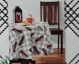 Holiday Time Plaid Truck PEVA Christmas Holiday Tablecloth 70&quot; Round - $21.77