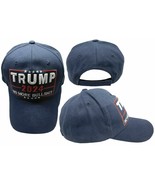 Trump 2024 No More Bs Bull$Hit Navy Blue Cotton Adjustable Embroidered C... - £17.30 GBP