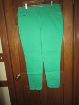 Crown &amp; Ivy Bright Green Cotton Stretch Skinny Jeans - Size 12 - £15.45 GBP