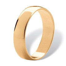 PalmBeach Jewelry Gold-Plated Sterling Silver Polished Wedding Band 5mm - £36.00 GBP