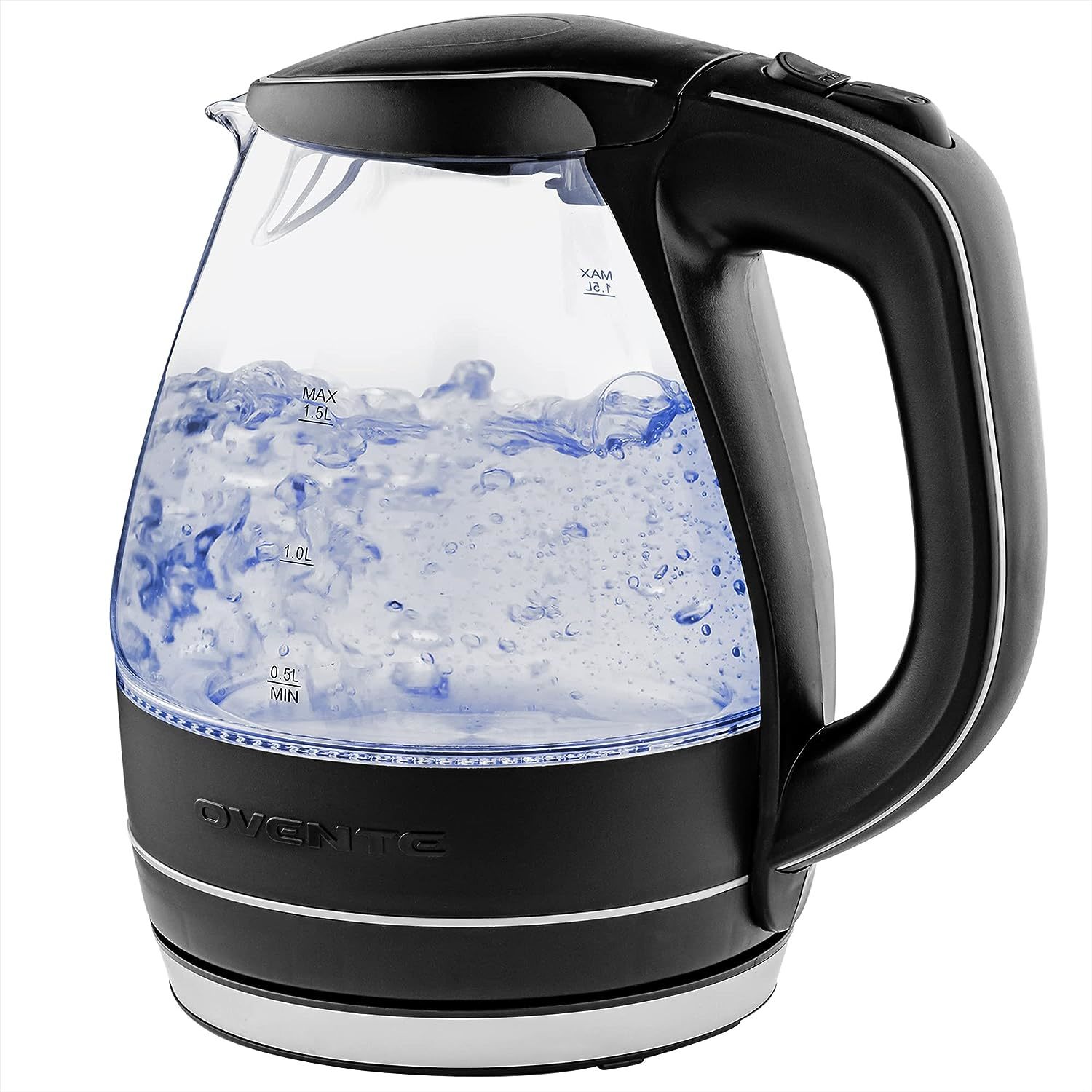 Ovente Glass Electric Kettle, 1.5 Liter BPA Free Borosilicate Glass Fast Boiling - £31.09 GBP