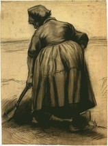 Vincent Van Gogh &quot;Digging Peasant Woman&quot; Stedelijk Museum Art Print Netherlands - £152.68 GBP