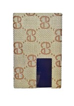 Fujima Brown Designs 2 1/2&quot; PU Wrapped Leather Side Open Business Card H... - $8.90