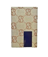 Fujima Brown Designs 2 1/2&quot; PU Wrapped Leather Side Open Business Card H... - $12.08 CAD