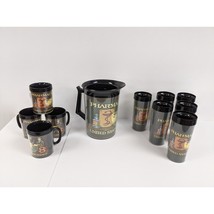 THERMO-SERV West Bend Pharmacy Stamp Postage Mugs Cups Pitcher Set of 11 - £24.01 GBP